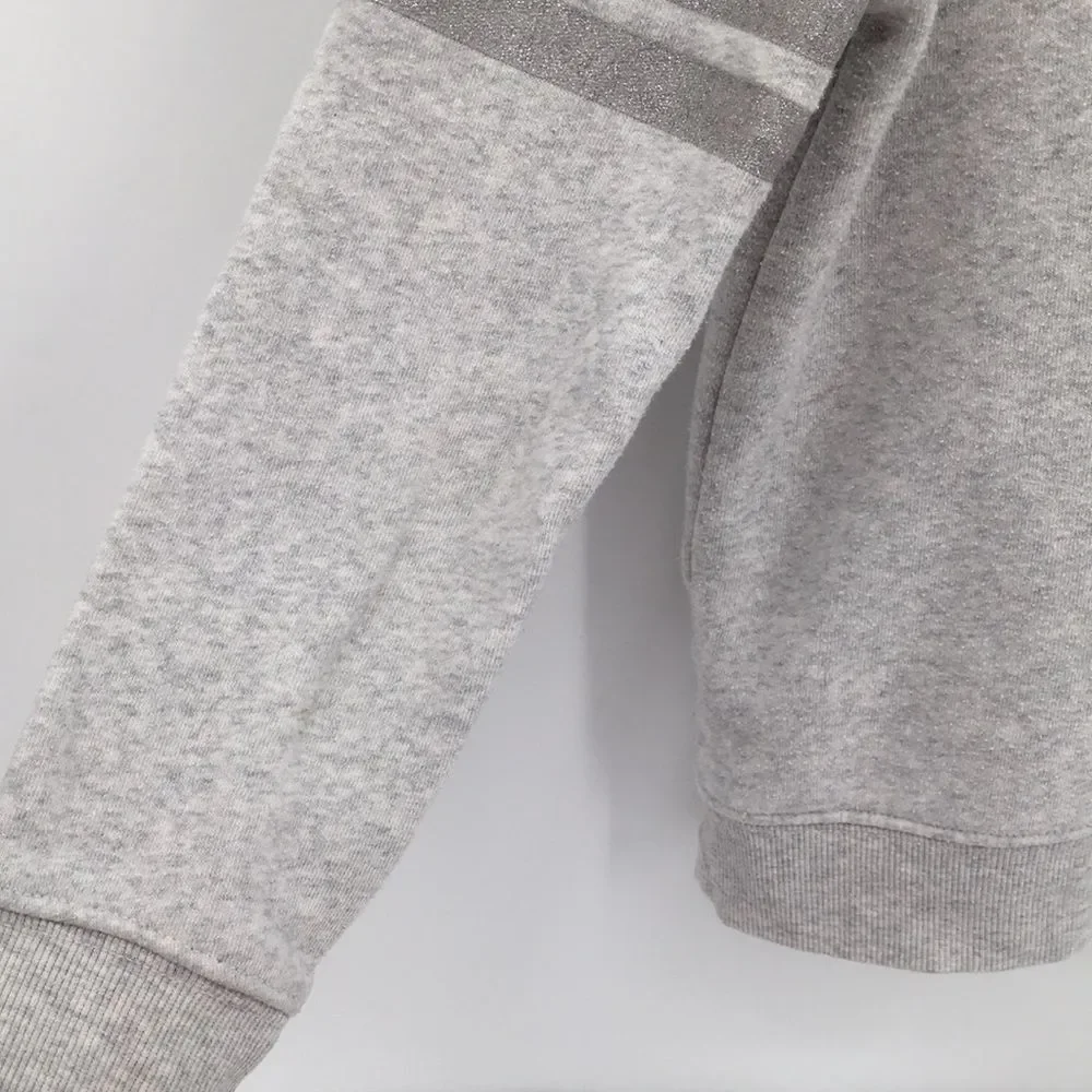 Oshkosh Girls' Gray Hooded Sweatshirt with Pink Lining and Unicorn Pocket 7